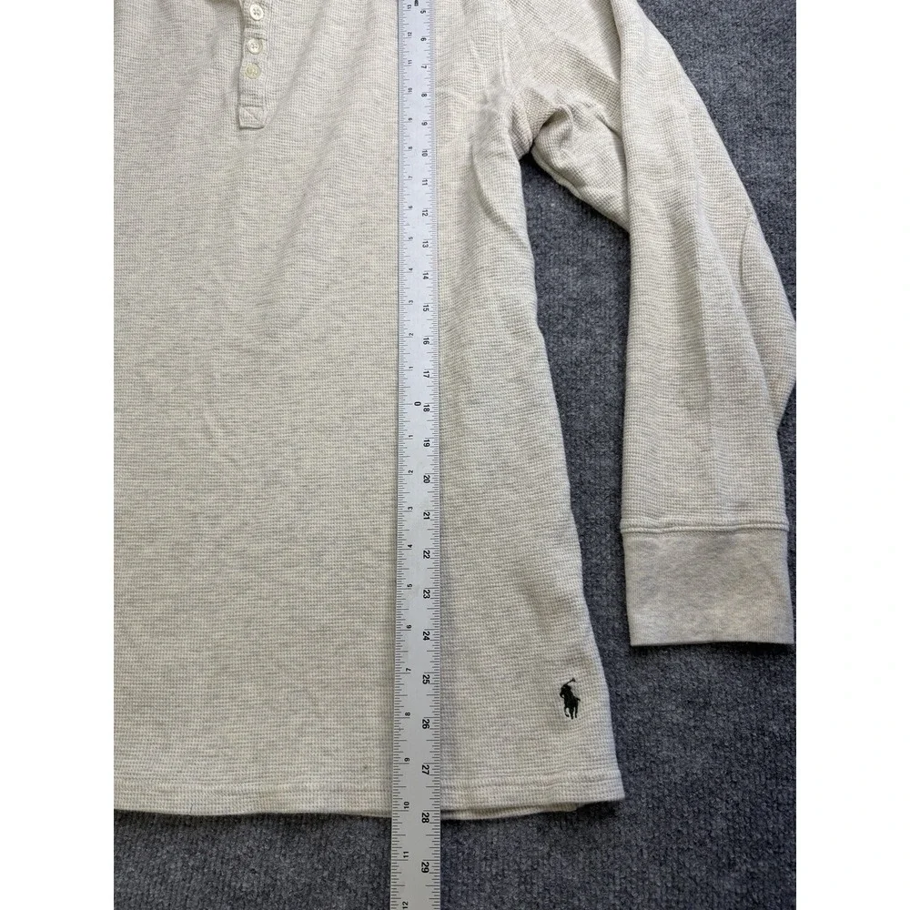 Polo Ralph Lauren Sleepwear Long Sleeve Henley 100% Cotton Gray Size XL